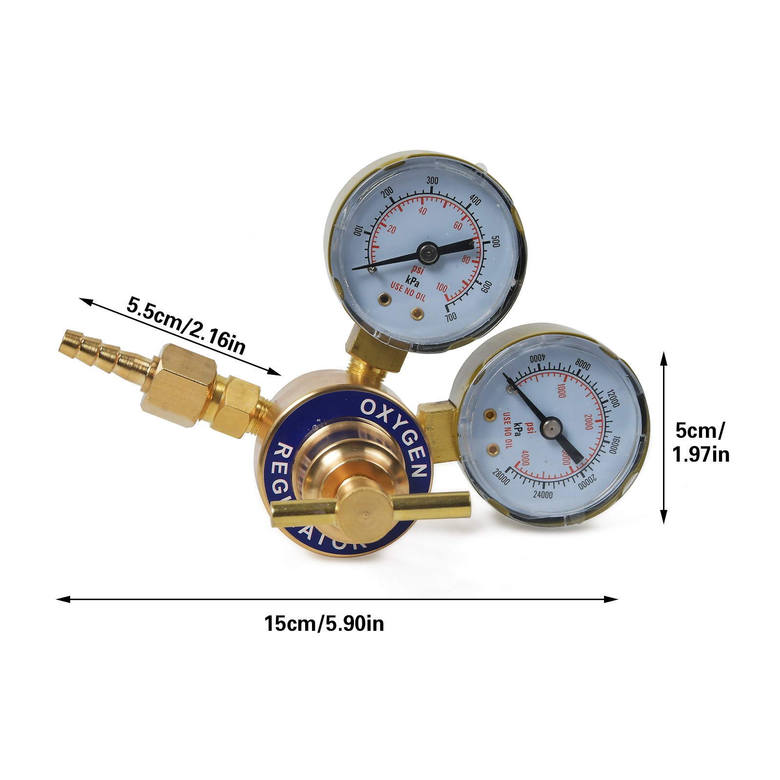 Oxygen Gas Welding Welder Regulator Pressure Gauge Victor Style Cutting-CGA540