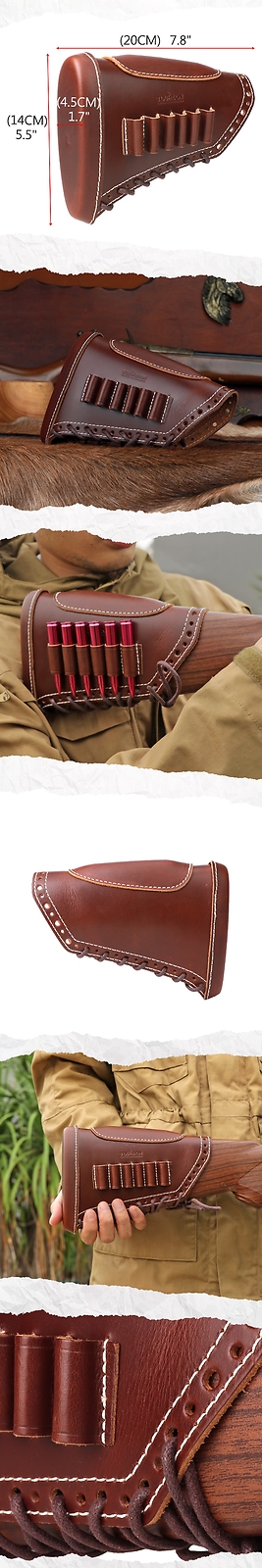Tourbon Shooting Recoil Pad Rifle Cheek Rest Riser Gun Ammo Hold Buttstock Cover