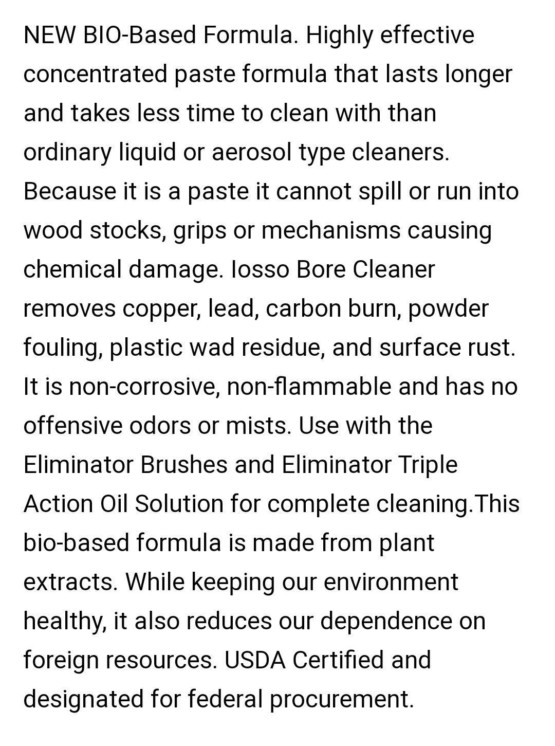 Iosso Bore Cleaner Paste Cleaner in a Tube. Makes Bore Cleaning Simple Free Ship