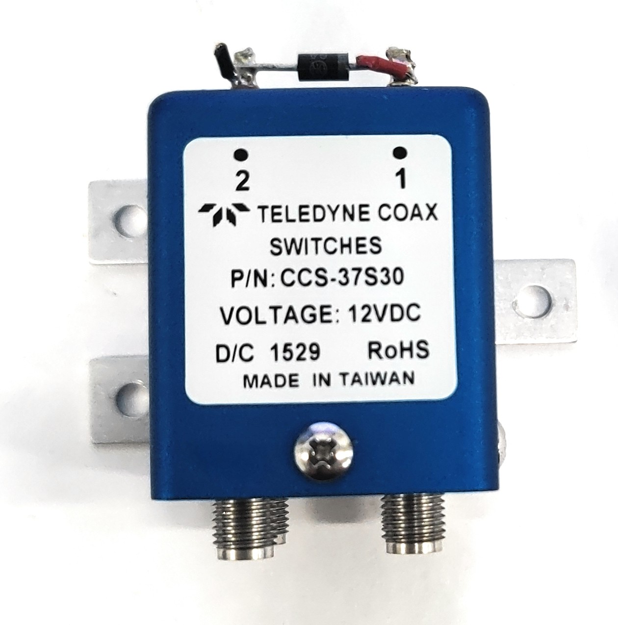 Teledyne RF Coaxial Switch Commercial DC-18GHz SMA Failsafe Transfer CCS-37S30