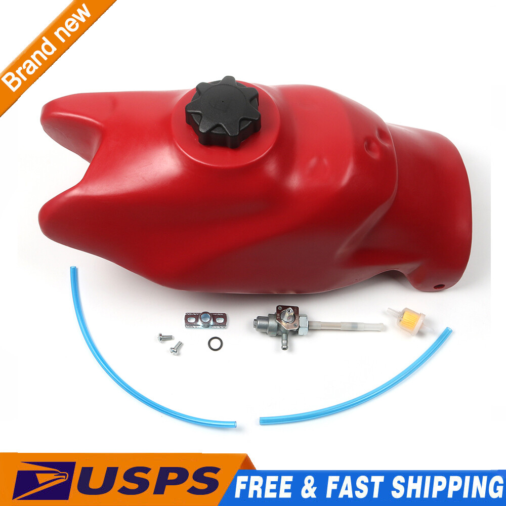 Plastic Fuel Tank & Gas Cap Red For Honda 1987-1988 TRX250X ,TRX 300EX 1993-2006