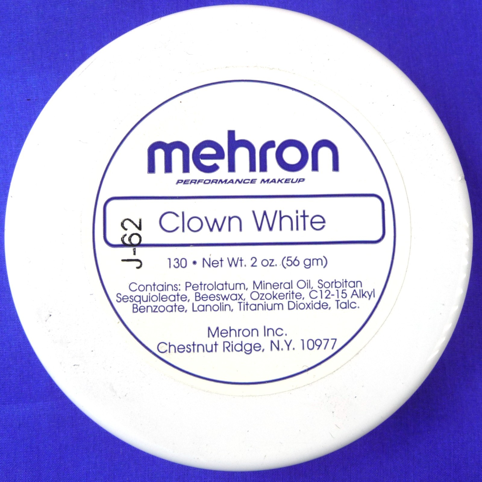Mehron Makeup Clown White Professional Face Paint Cream Makeup 2 oz