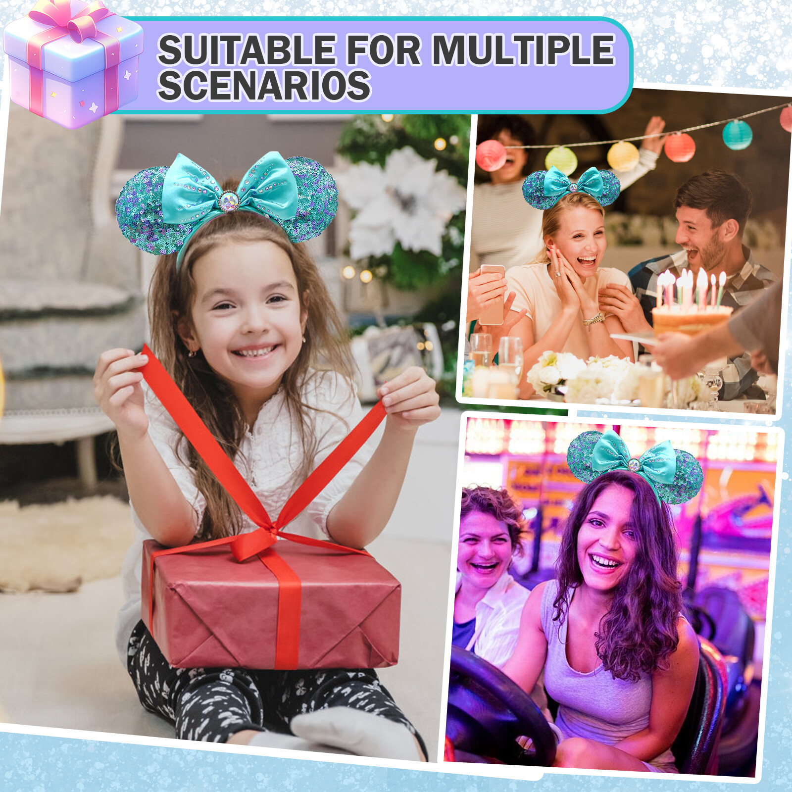 Disney` Parks Ariel The Little Mermaid 30th Anniversary Minnie Ears Headband