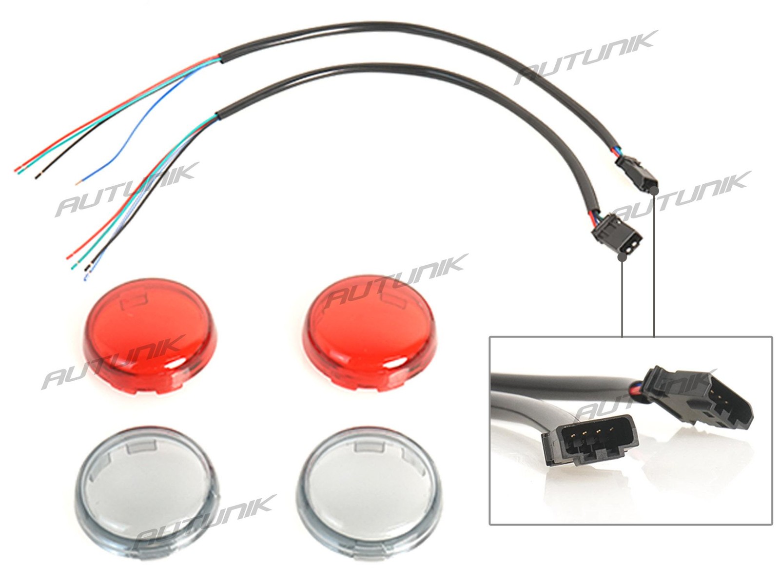 4.5" LED Fog Auxiliary Lamps for Harley Road King Street Glide Special 94-24