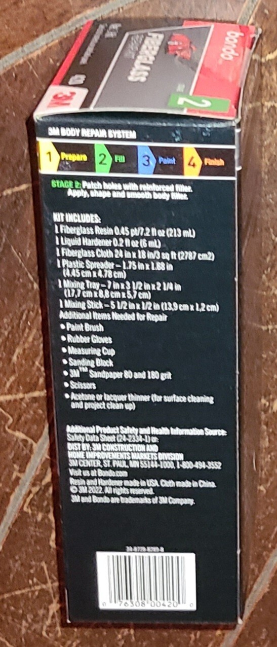 BONDO Fiberglass Staged 2 Repair Kit #420