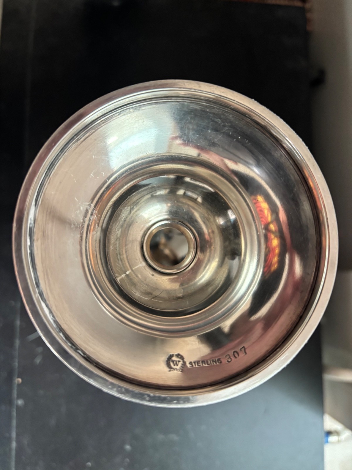 Watson Sterling Silver Heavy Compote Unique Design Minty Gem