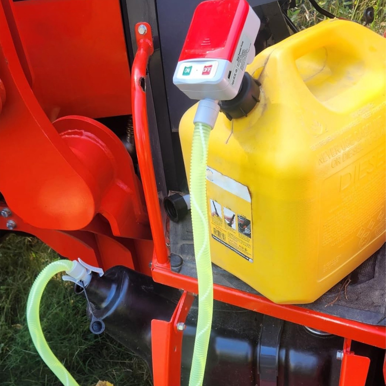 2in1 Automatic Portable Fuel Transfer Pump, Auto-Stop for Gas Diesel&Oil 3.2 GPM