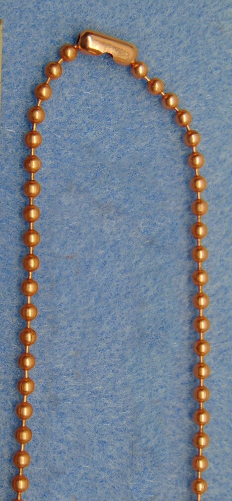 Solid COPPER BALL CHAIN Necklaces ~ 3.2mm bead ~ Round ~ Faceted ~ or Ball +Bar