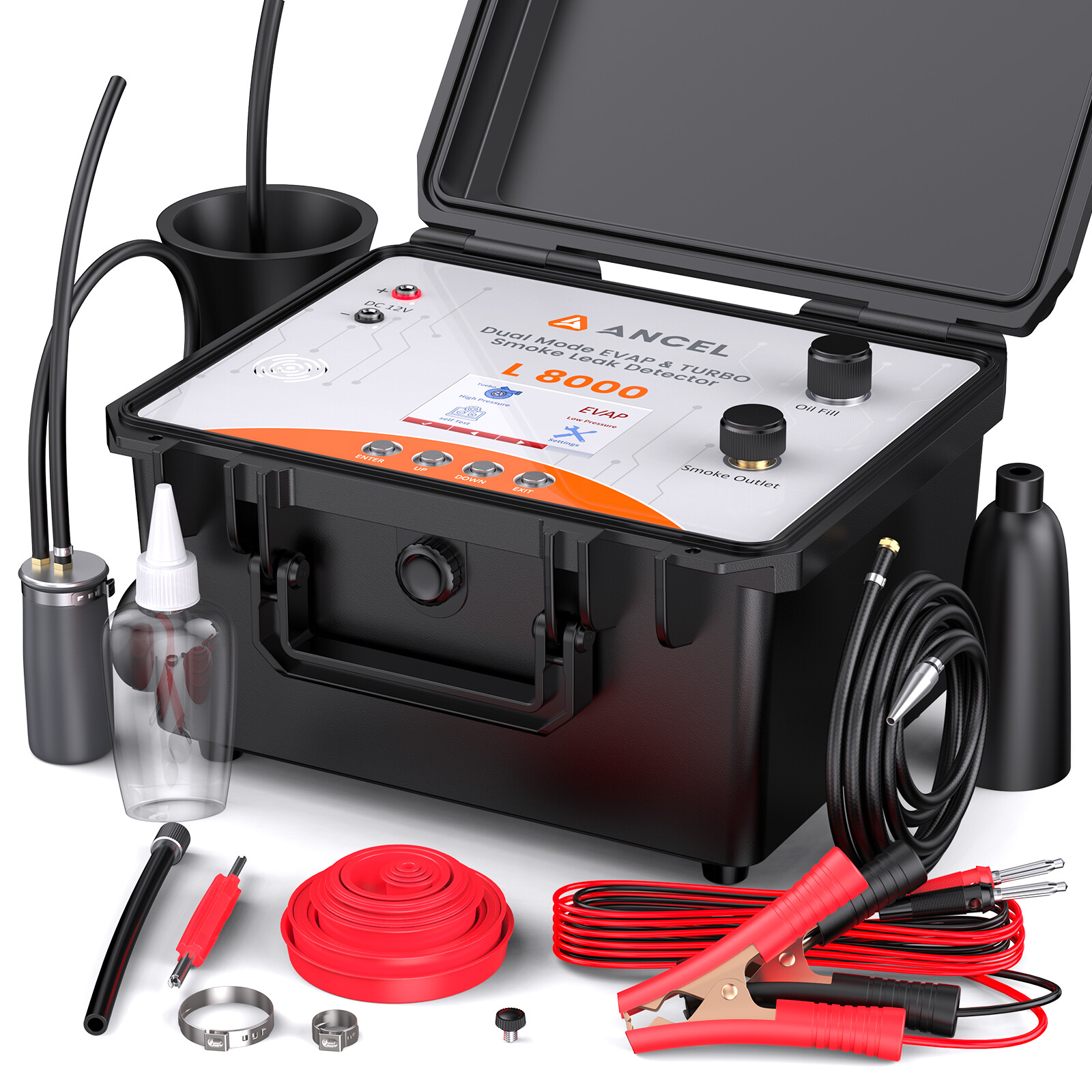 Ancel L8000 EVAP Smoke Machine Leak Tester Dual Mode Diagnostic Turbo System Kit