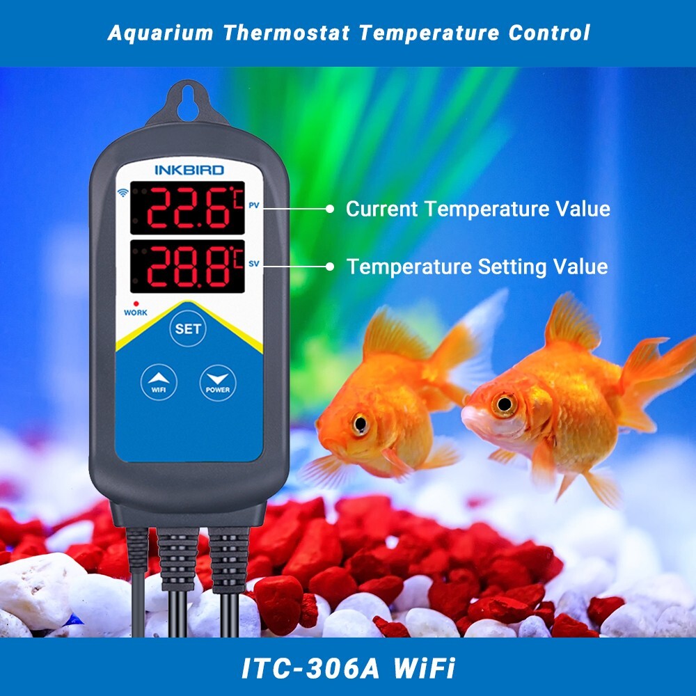 Inkbird Prewire WIFI Temperature Controller Thermostat ITC-306A Heat 2 Probe APP