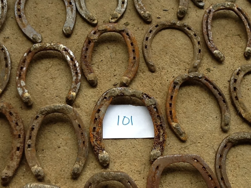 50 Amish Rusty used Horseshoes steel arts and Craft Western Art No Nail READ