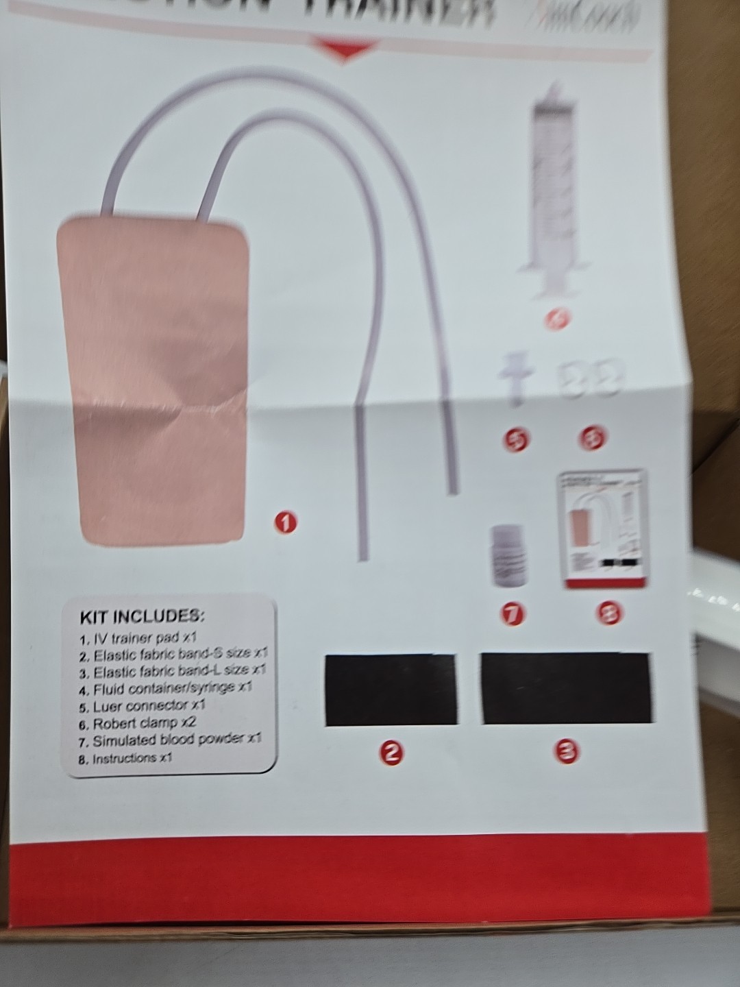 SimCoach Phlebotomy Practice Kit for Injection Training, IV Kit... White