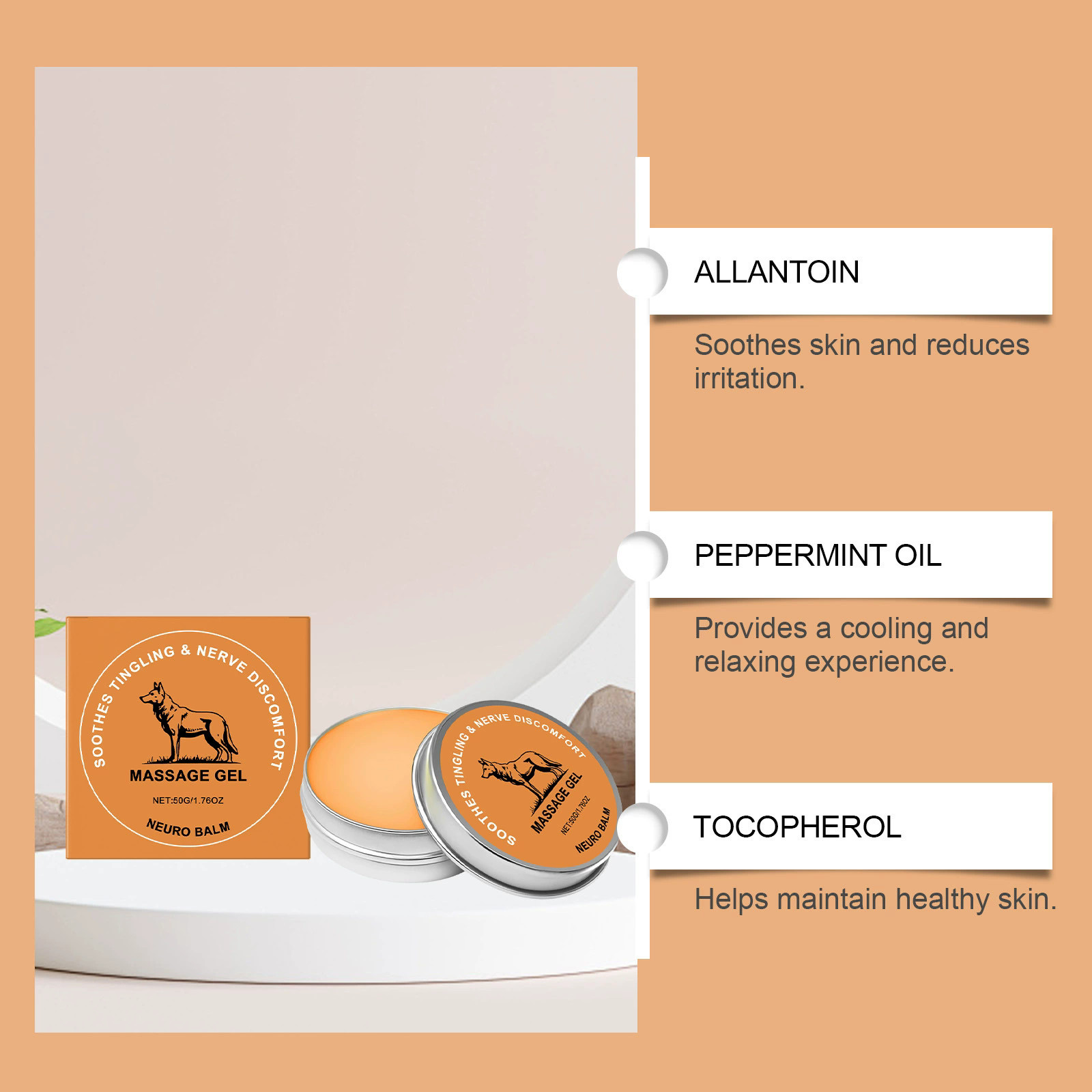 Therawolf Neuro Balm, Joint Care Soothing Cream, Herbal Cooling Soothing Cream