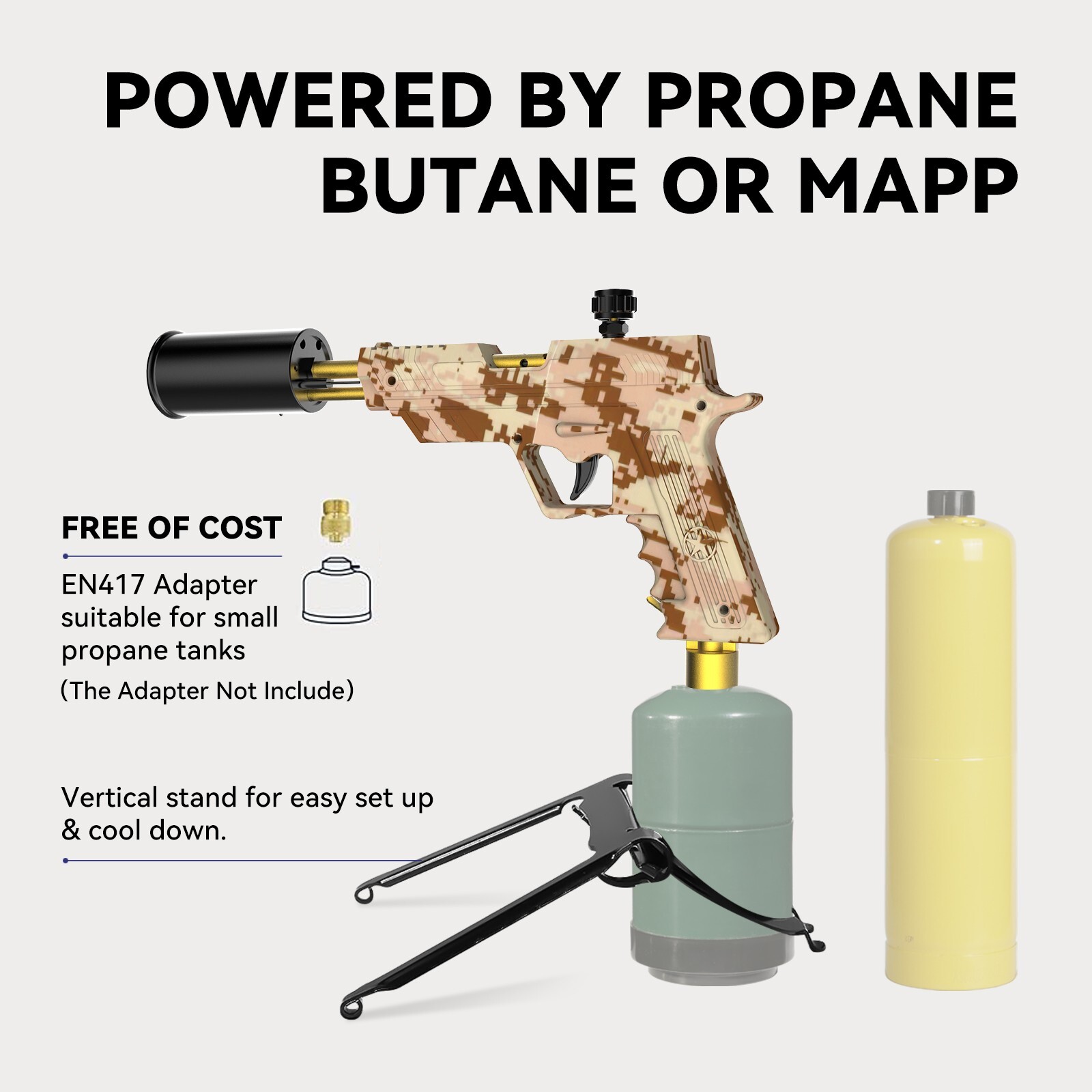 4ALLTECH Propane Cooking Torch Gun Kitchen Blow Torch Flame Thrower Fire Gun