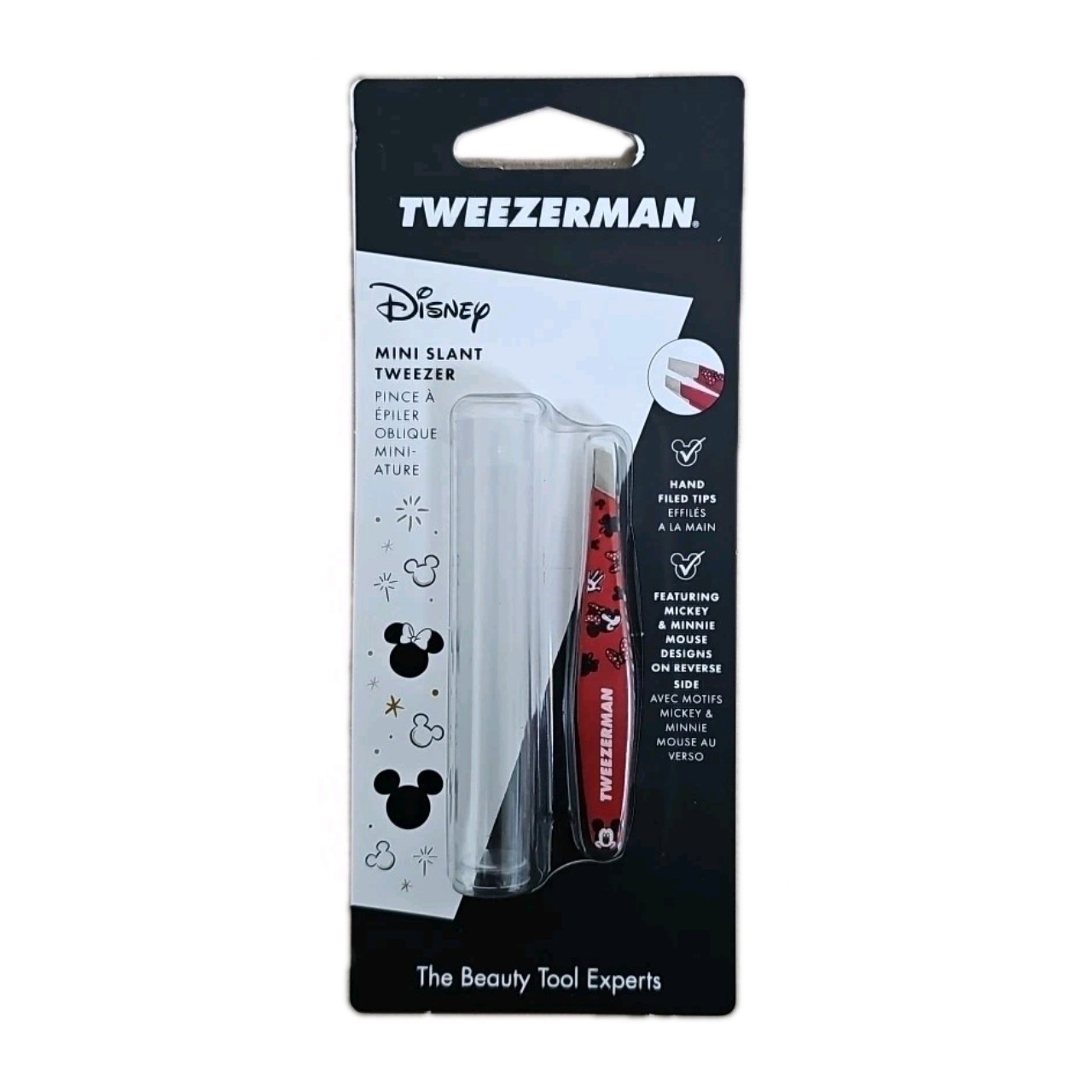 Tweezerman Disney's Mickey Mouse & Minnie Mouse We Got Ears Mini Slant Tweezers