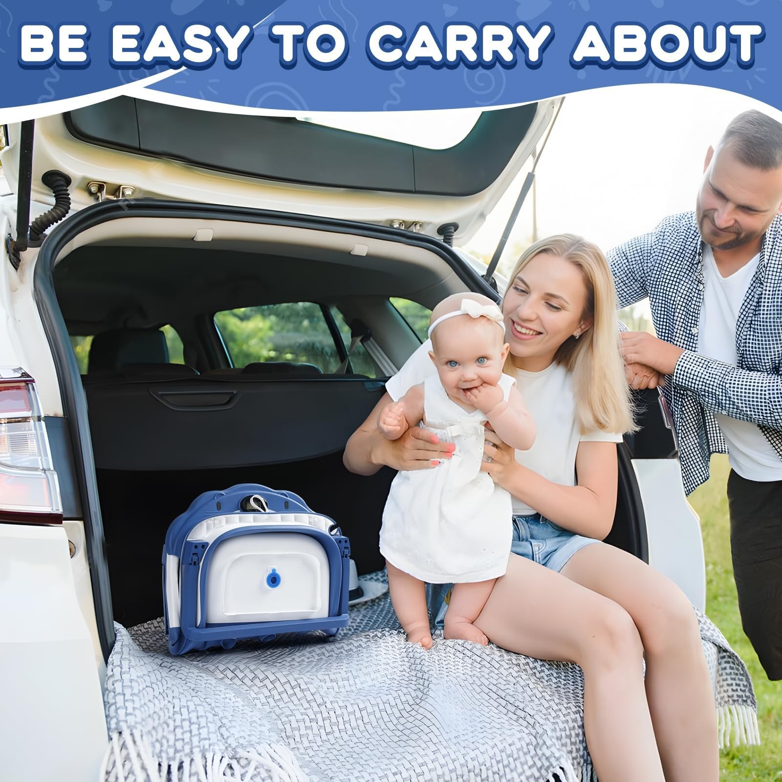 Baby Bathtub,Collapsible Baby Bath Tub with Thermometer & Soft Floating Cushi...