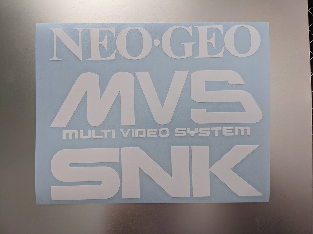 2 pack - Arcade style Vinyl Decal Sticker 5" x 4" NeoGeo MVS vertical stack