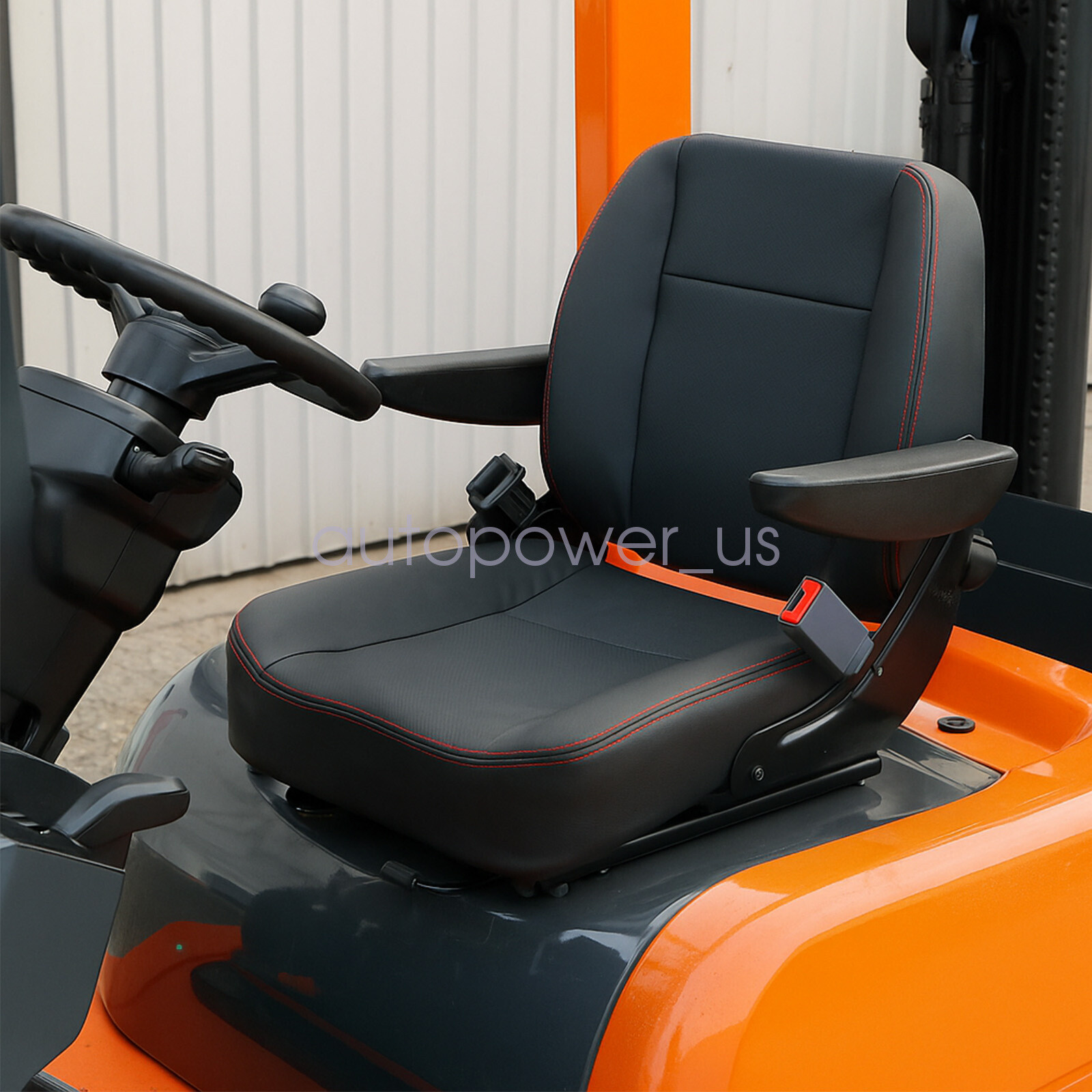 Universal Forklift Seat Tractor Seat Riding Mower Seat With Armrest & Safe Belt