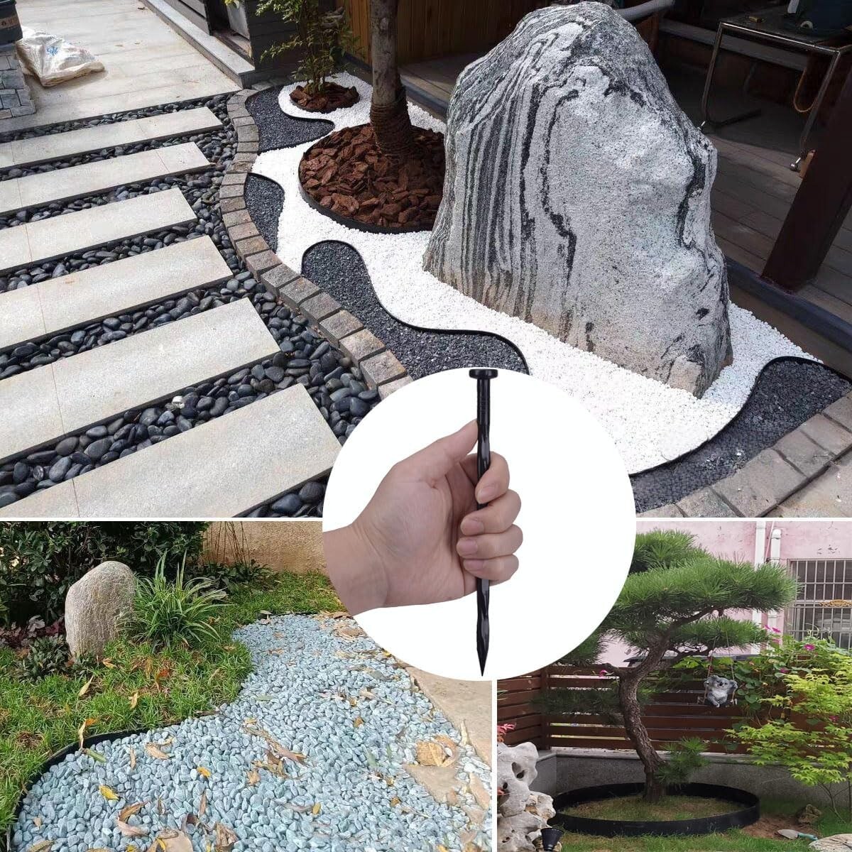 Landscape Edging Spikes 8 Inch Edging Stakes For Landscaping Flower Gardens Lawn