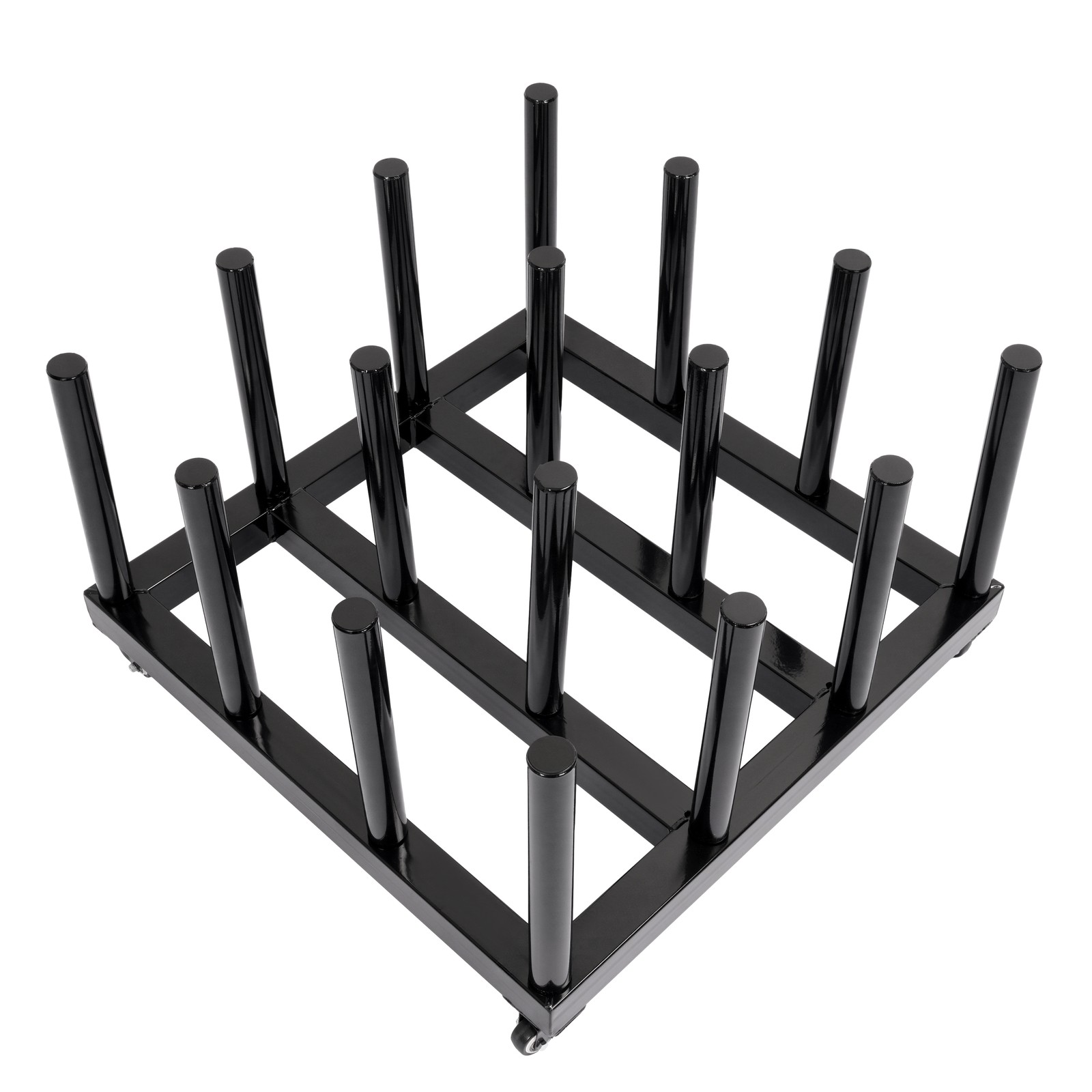 Vinyl Cart Mobile Media Rack 16 Roll Capacity Heavy Duty Digital Media Storage