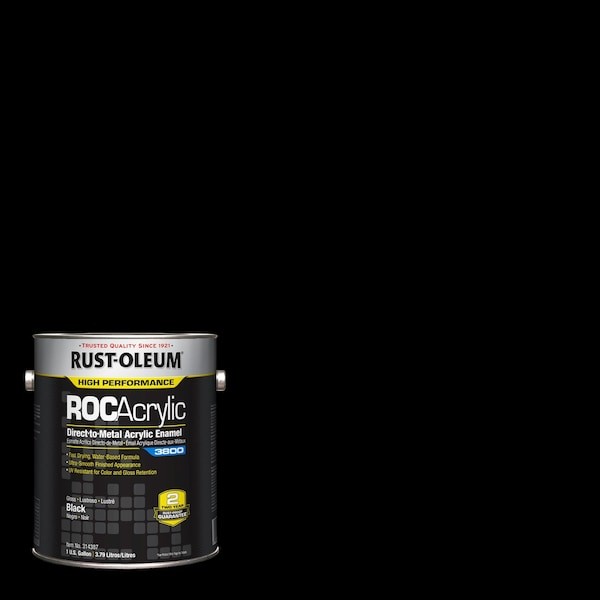 Rust-Oleum 314387 Acrylic Enamel Coating, Black, 1 Gal.