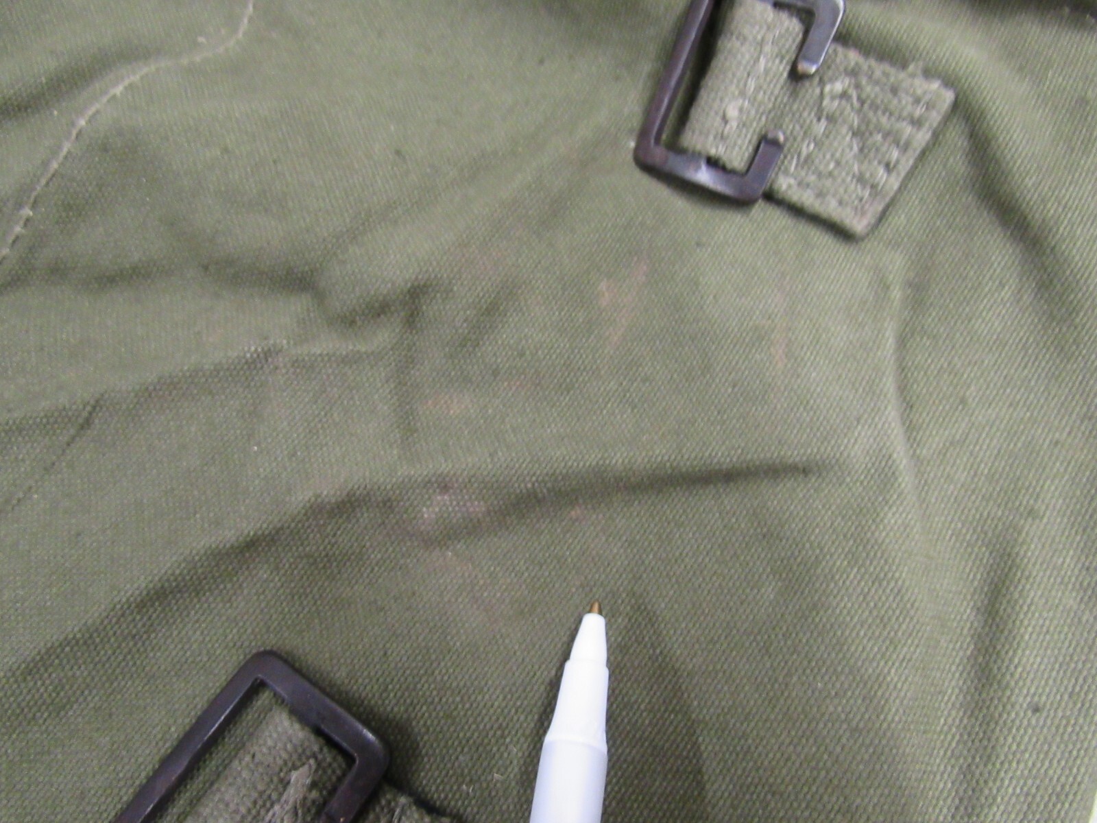 Dutch Military Web Gear Canvas Butt Pack Old Style Belt Hooks Hanger Netherlands