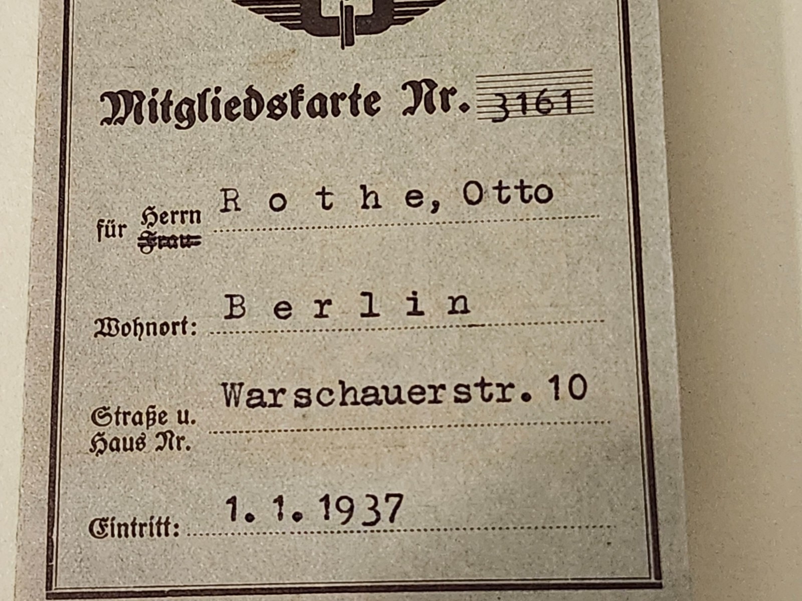 WW2 Germany. Reich Railway Association 1937