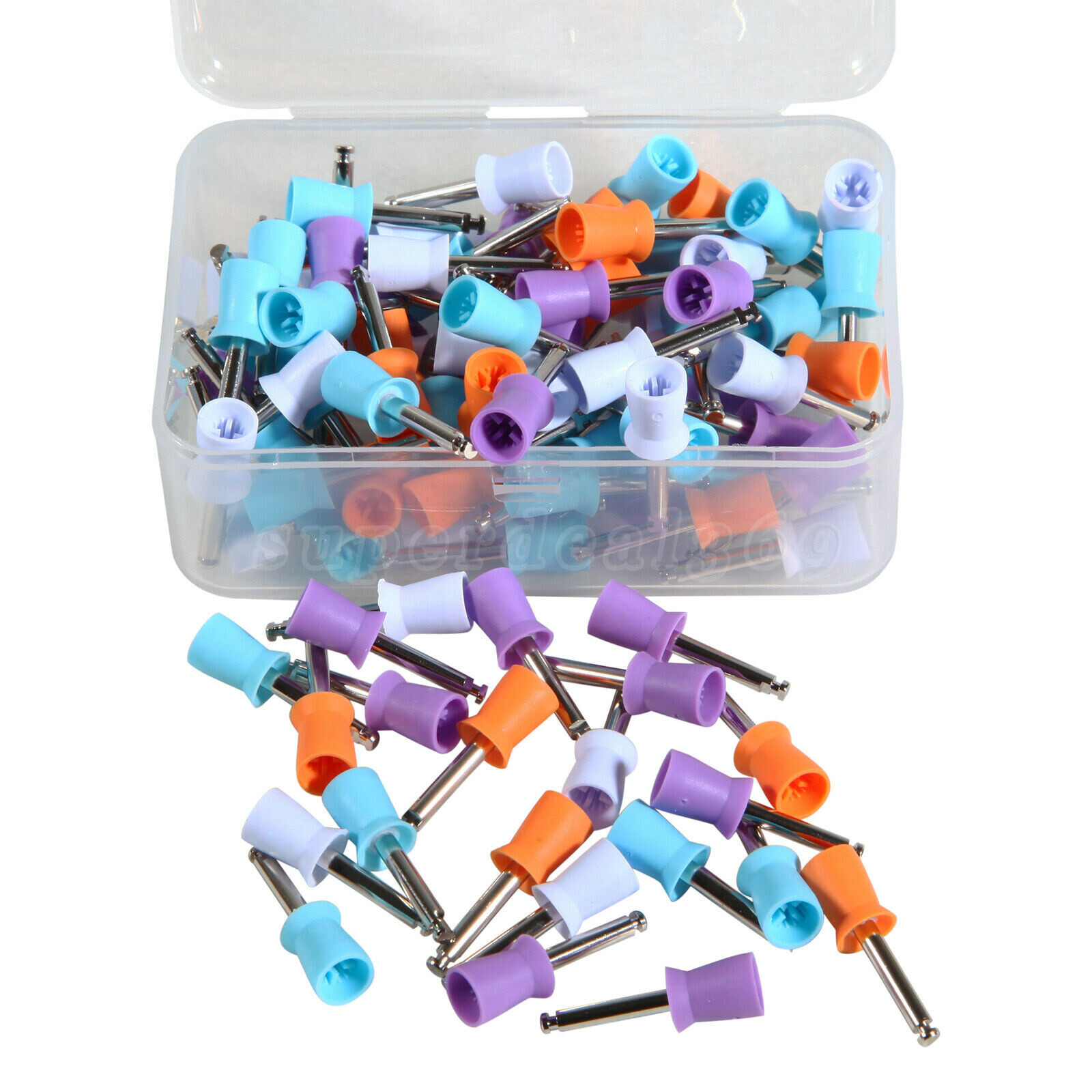 100PCS Mixed Dental Prophy Tooth Polishing Cups Latch Type Rubber Disposable