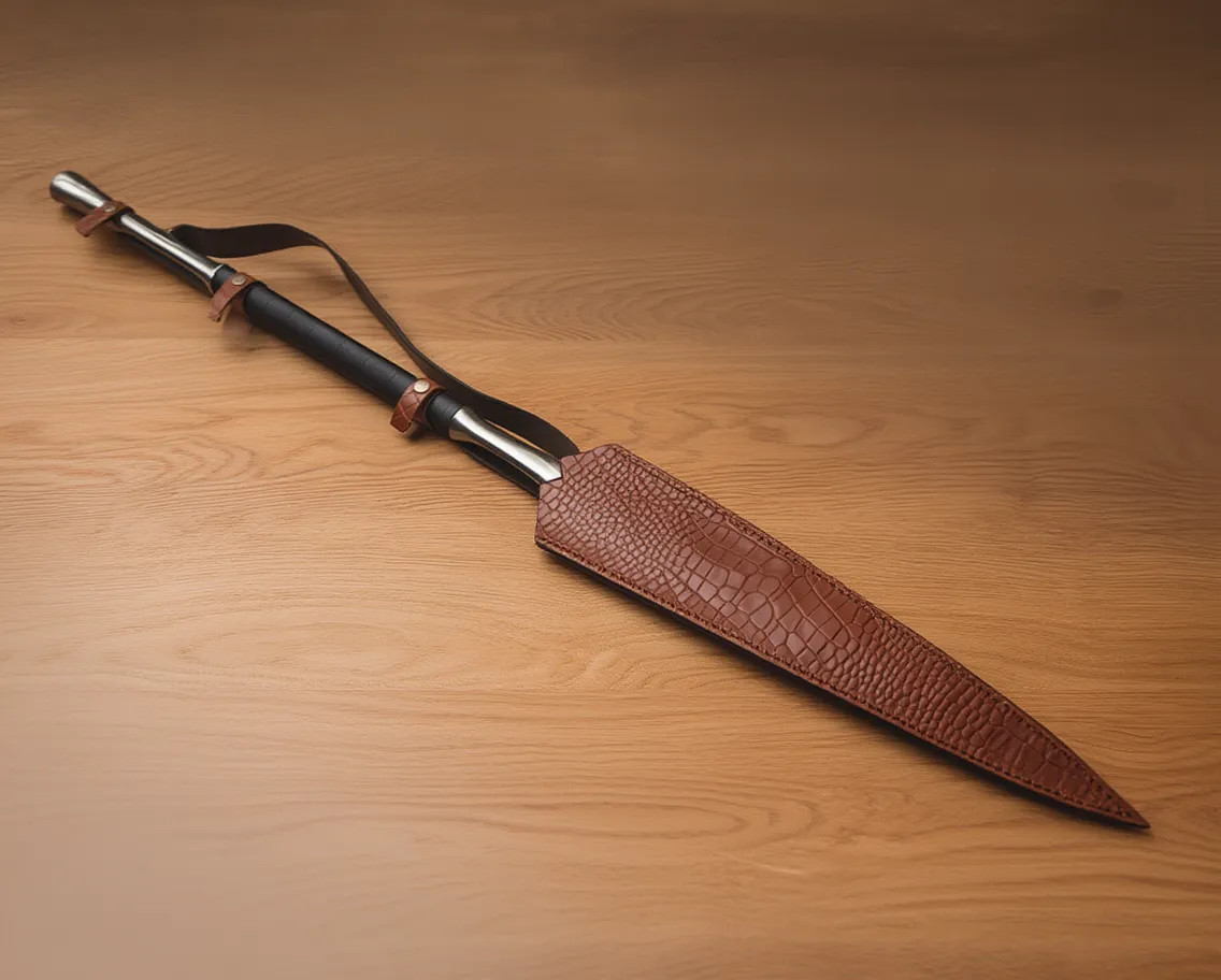 Historical Hand Forged Carbon Steel Spear Collectible Easter gift with sheath