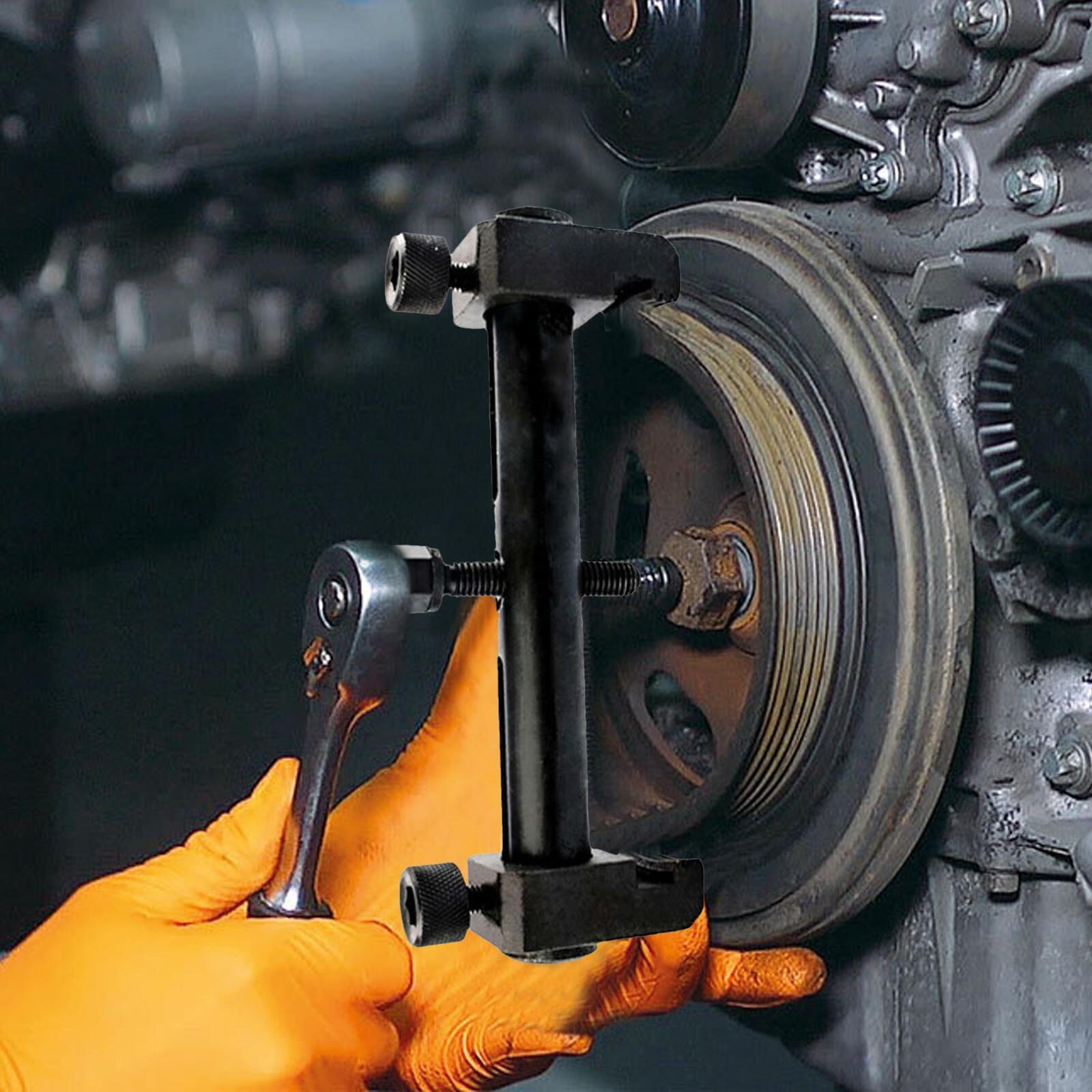 New Universal Puller For Ribbed Drive Pulley Crankshaft Remover Tool Kit