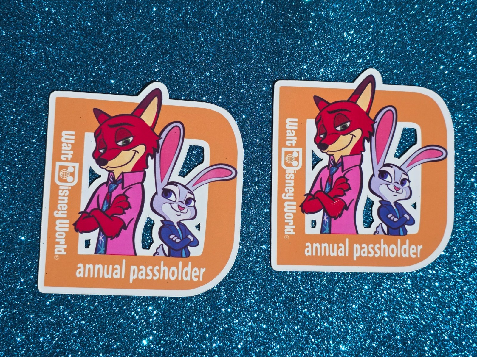 Walt Disney World ZOOTOPIA Annual Passholder 1 Magnet and 1 sticker HOMEMADE