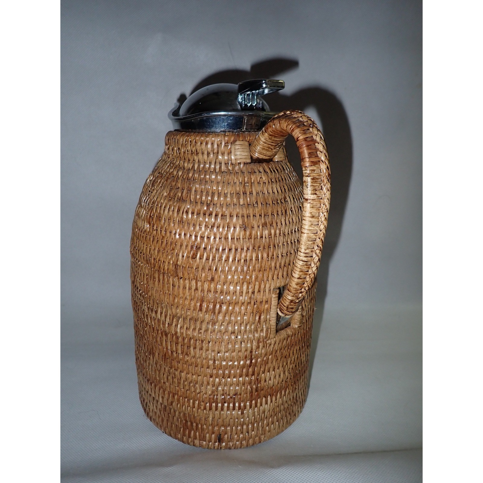 Ola Olsson XTRA Rattan Thermal Coffee Carafe Decanter VTG 80's 1.5 Liter 11