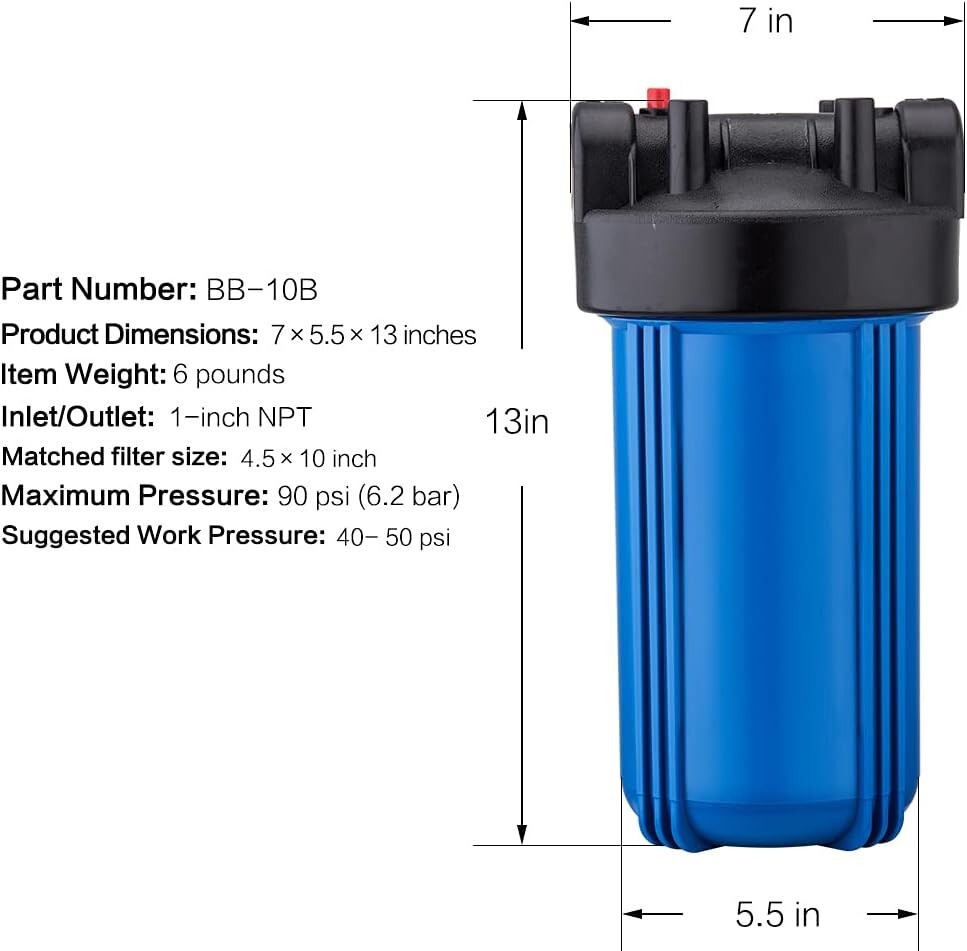 O Ring for Geekpure 4.5"x10" and 4.5"x20" Whole House Filter Housing-Blue/Clear