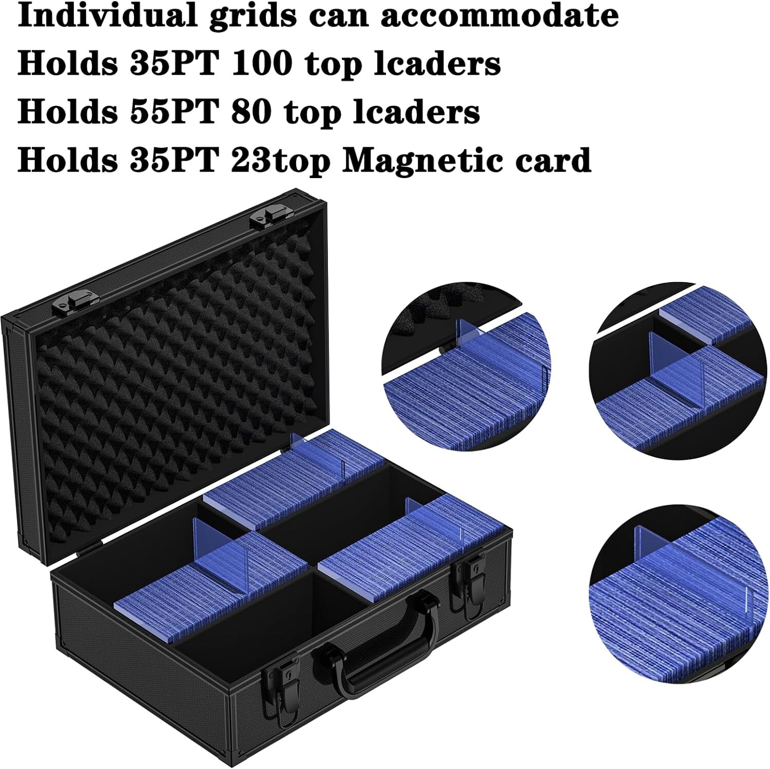 New Toploader Hard Case For 3" x 4" 35pt Sports Cards Storage Boxes Holds 600+