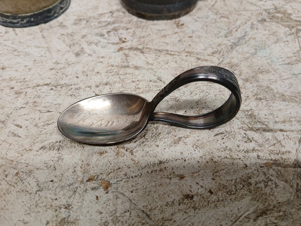 Collection of Vintage Silver Plated Nursery Baby Cups and Spoon Set of 2