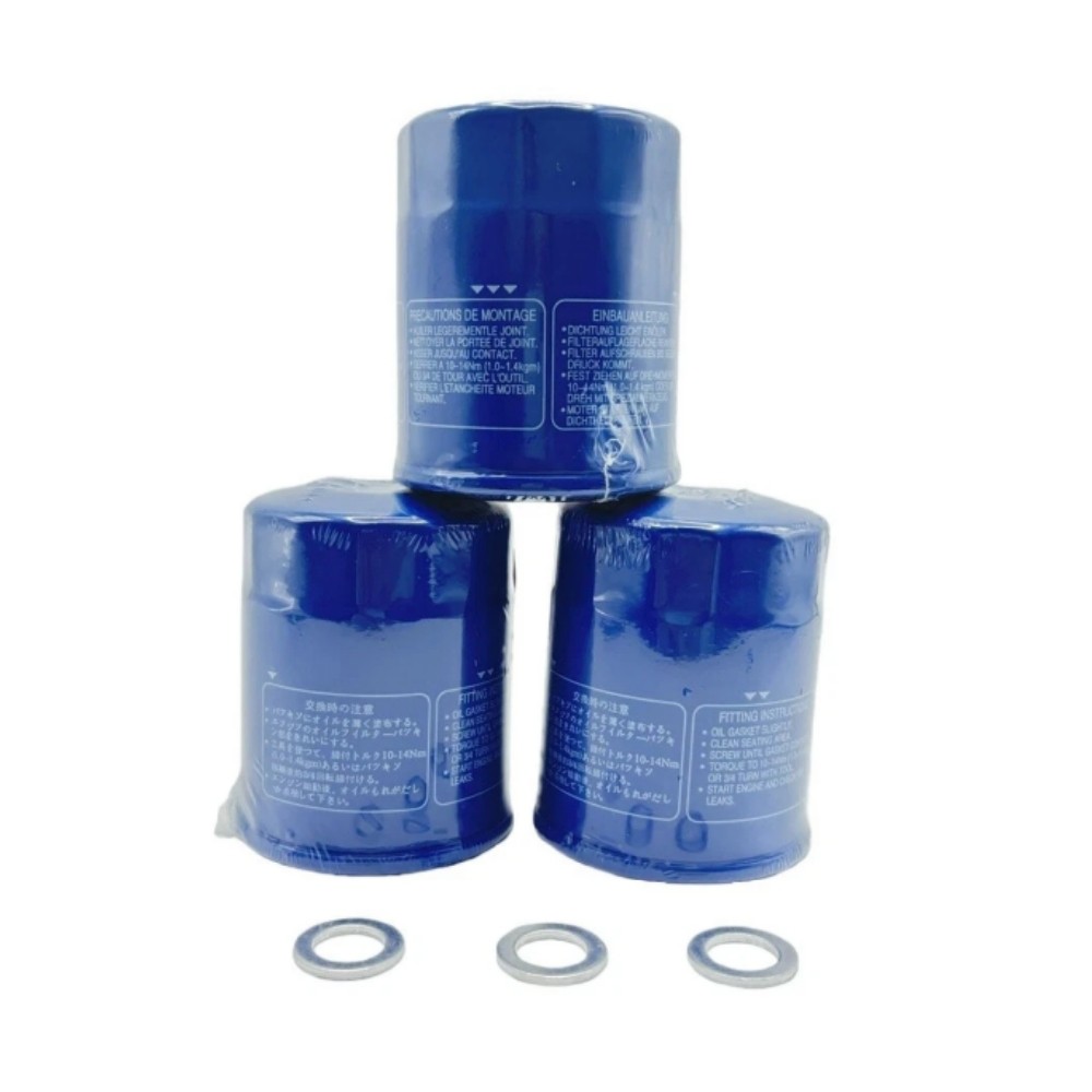 NEW For Honda 15400-PLM-A02 Oil Filter 3 Pk Filters, 3 Washers