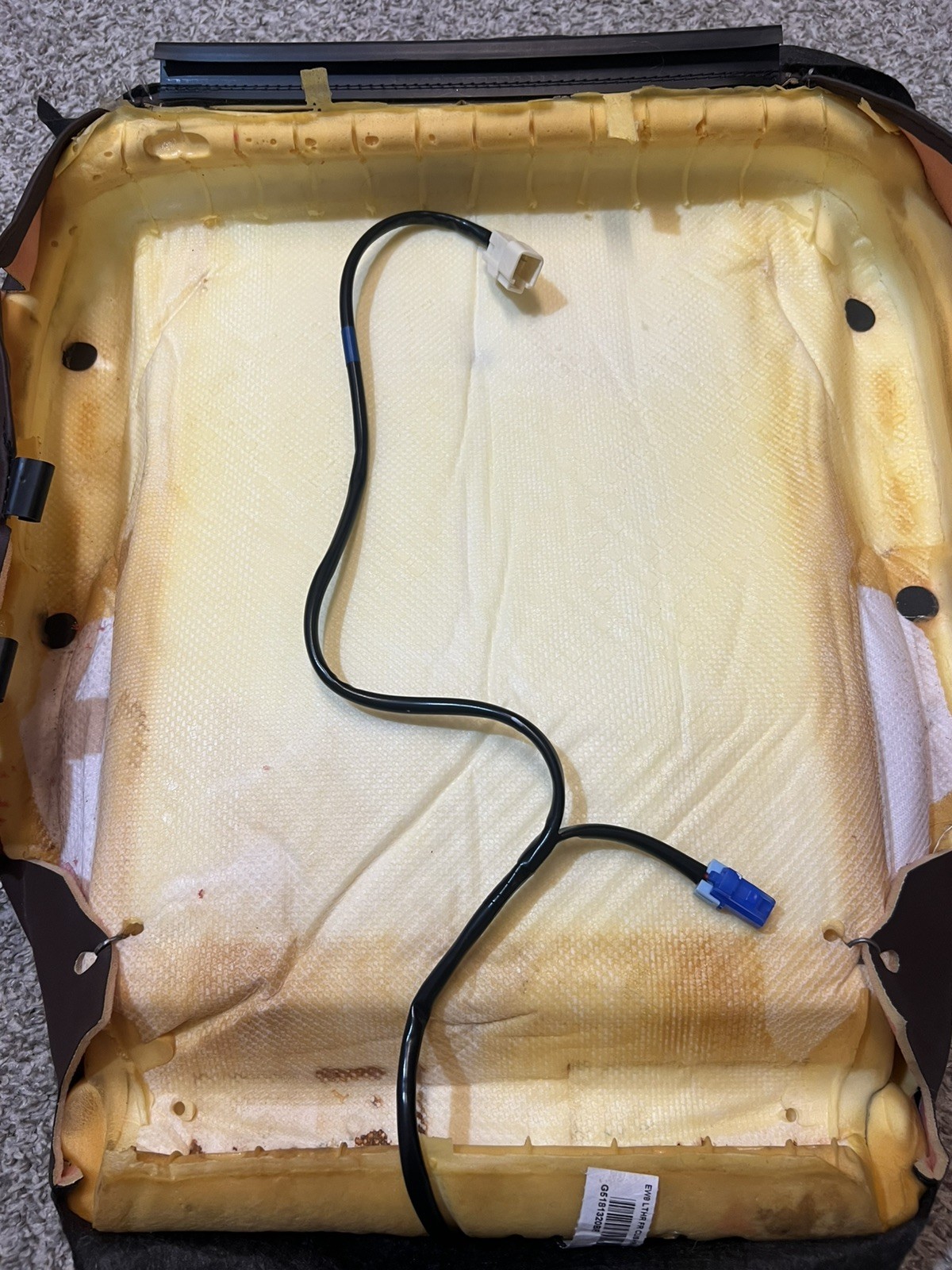 13 - 14 Subaru Outback Passenger RH Saddle Brown Lower Seat Bottom Leather Cover