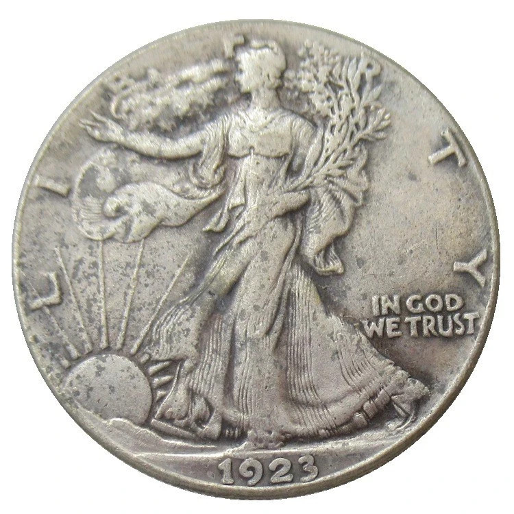 Bulk Lot of 4 1919-1929-S Half Dollar Walking Statue of Liberty Silver Coin