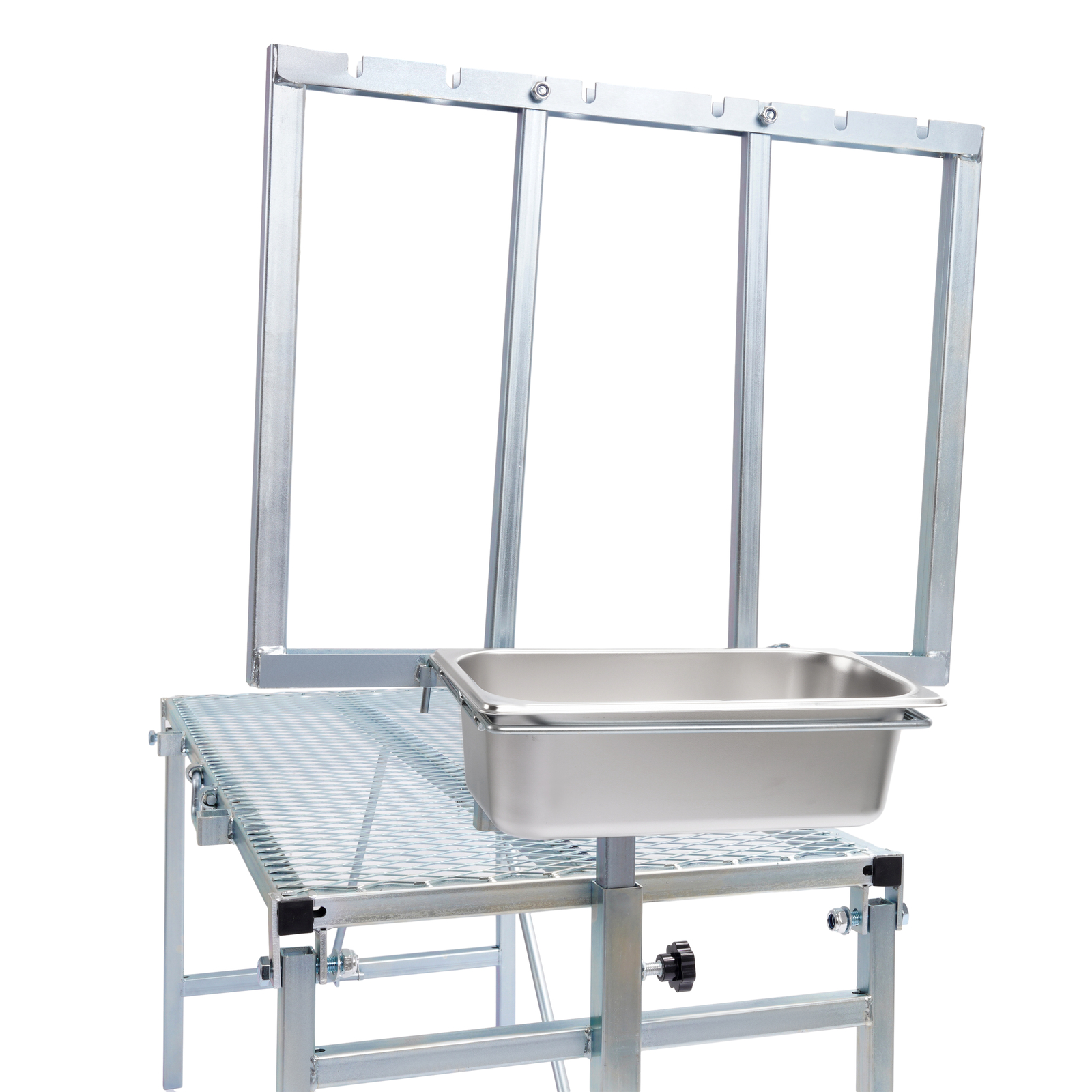 Adjustable Horned Milking Livestock Feeder Stand For Goats Trimming W/ Feeder