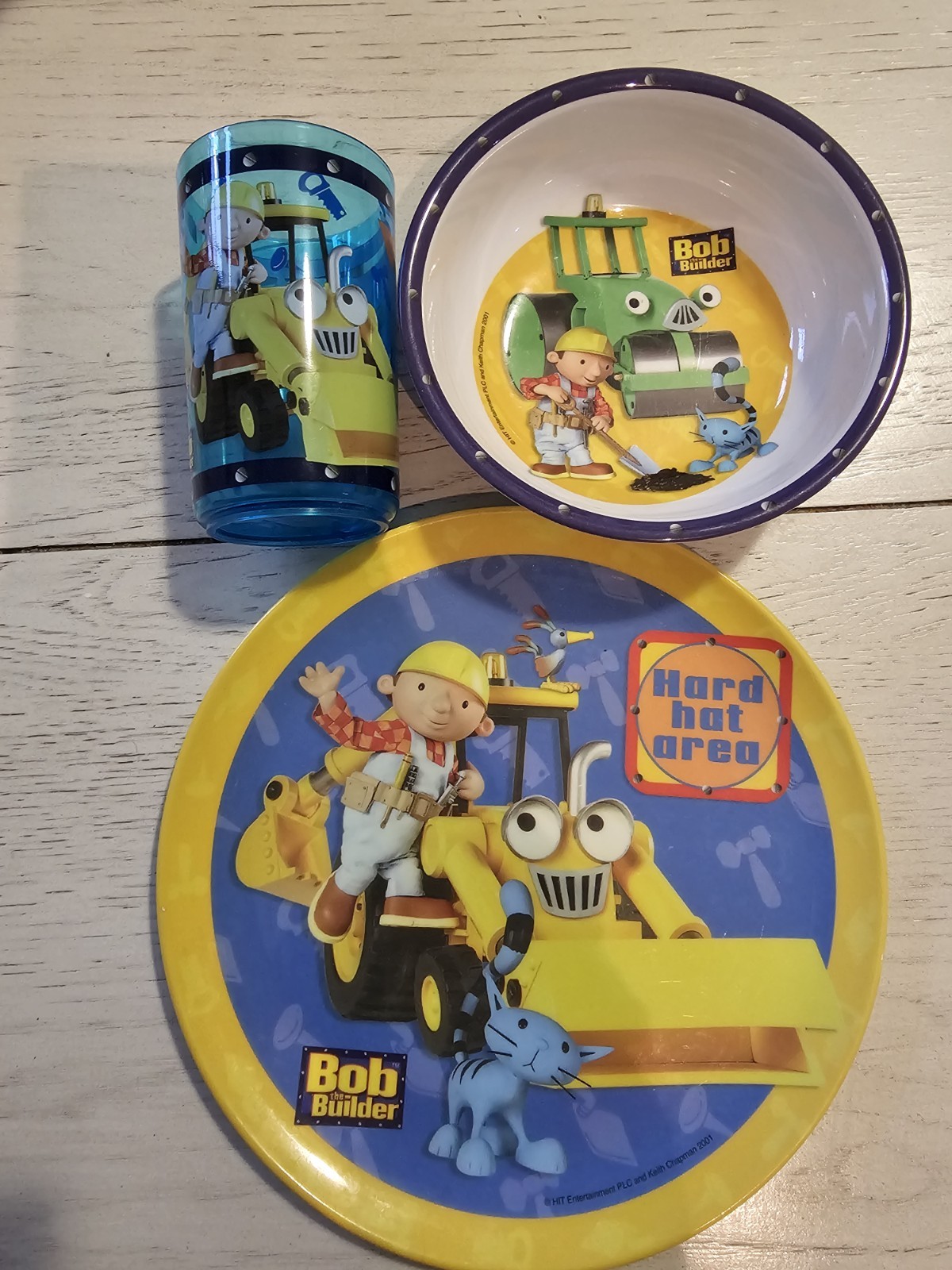 Childrens Melamine Vtg Disney 3 Piece Dinnerware Set
