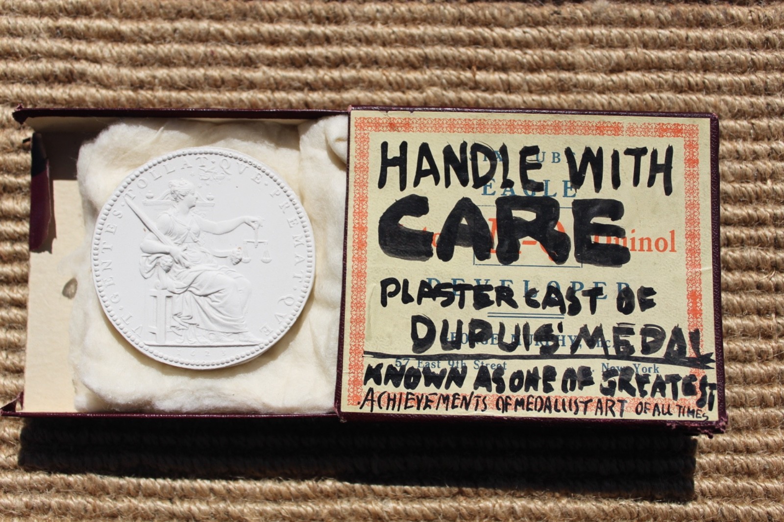 Art Medals Bronze Plaster CAST - SIGNED By Victor Brenner RARE - One Of A Kind!