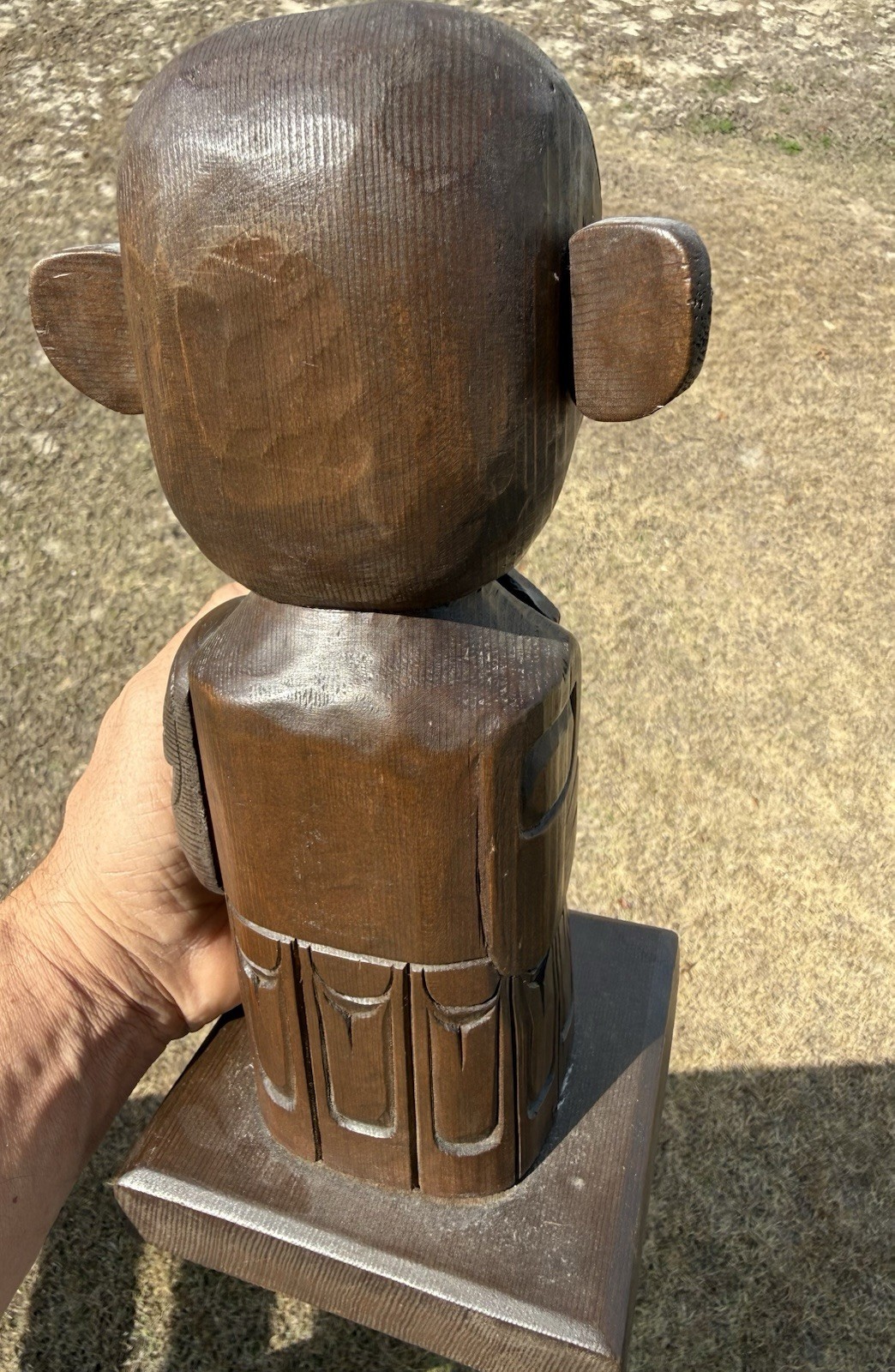 Northwest Coast Carved Cedar Statue by the Late Master Carver Godfrey Hunt