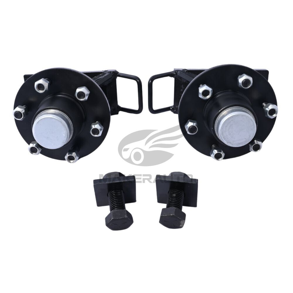 2PCS 6x 5.5 Lug Superior Shipping Container Wheels, Bolt-on Spindle Kit 8000LB