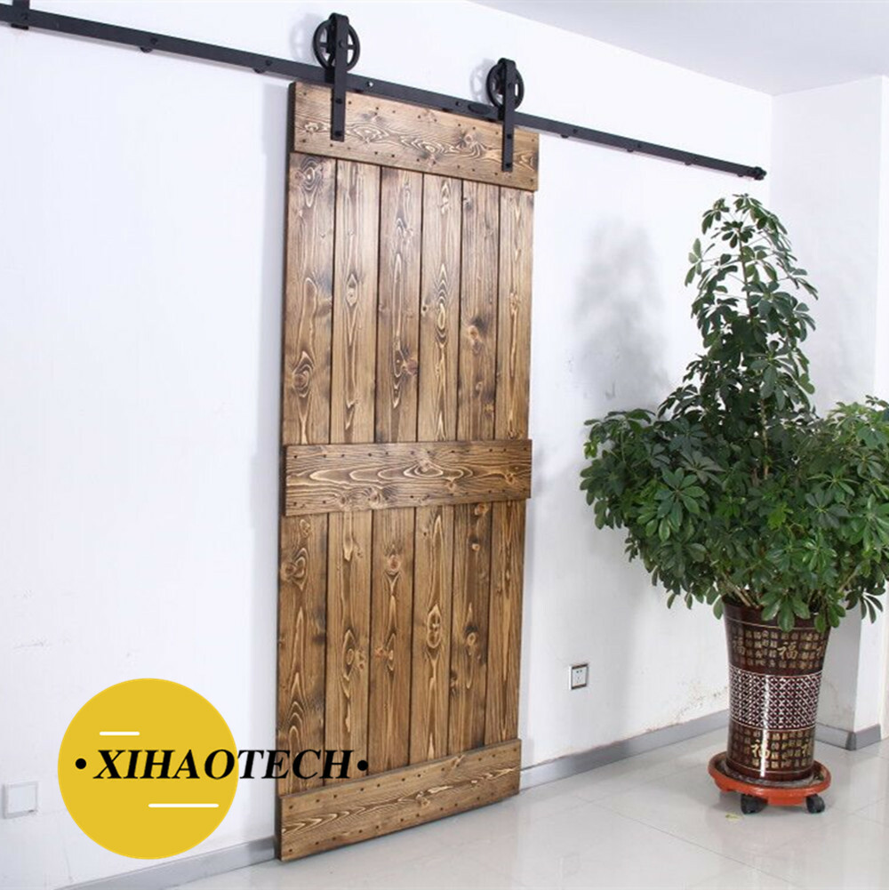 CCJH4-20FT Big Spoke Wheel Sliding Barn Door Hardware Kit For Single/Double Door