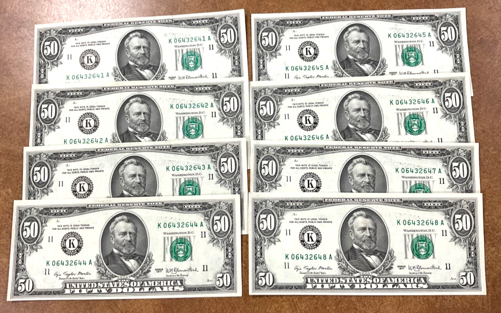 1977 $50.00 Dollar FRN 1 CRISP UNC K DALLAS.