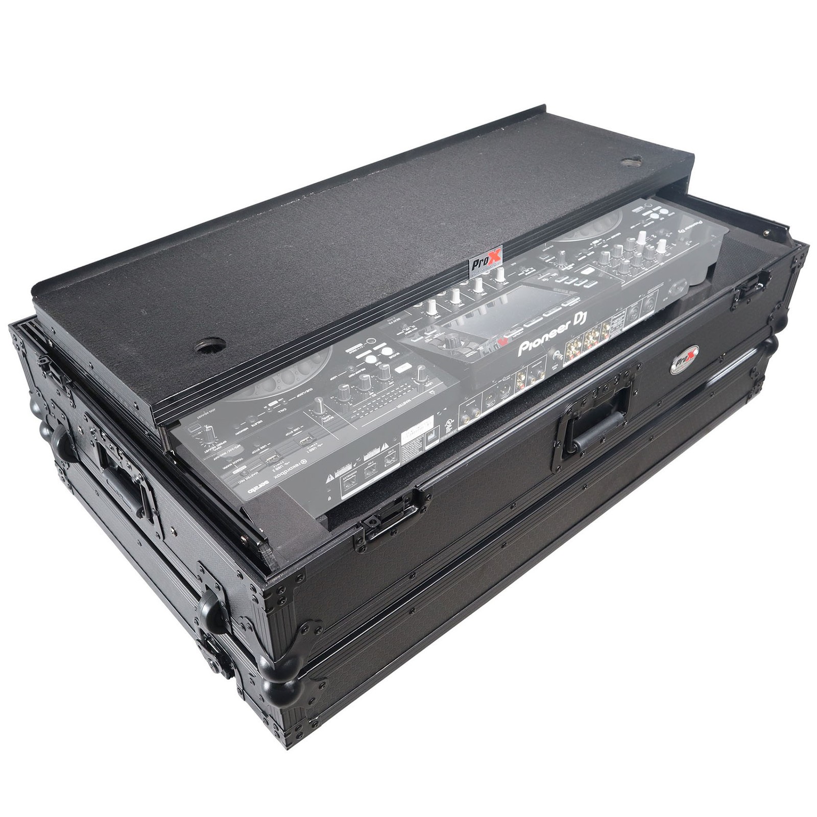 ProX XS-XDJXZ WLTBL Black Flight Road Case+Laptop Shelf For Pioneer DJ XDJ-XZ