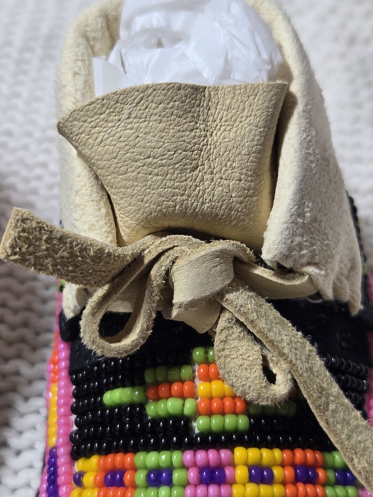 NEW Native American Infant Beaded Moccasins New Born or Baby Doll Handmade Soft