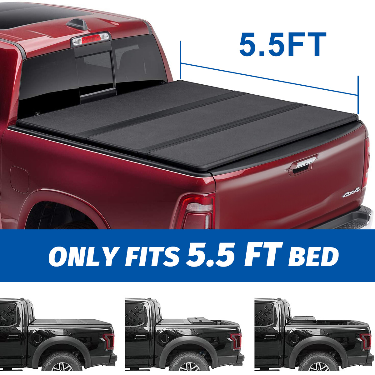 Hard Tri-Fold 5.5 ft Truck Bed Tonneau Cover Fit For 2004-2020 Ford F-150 F150