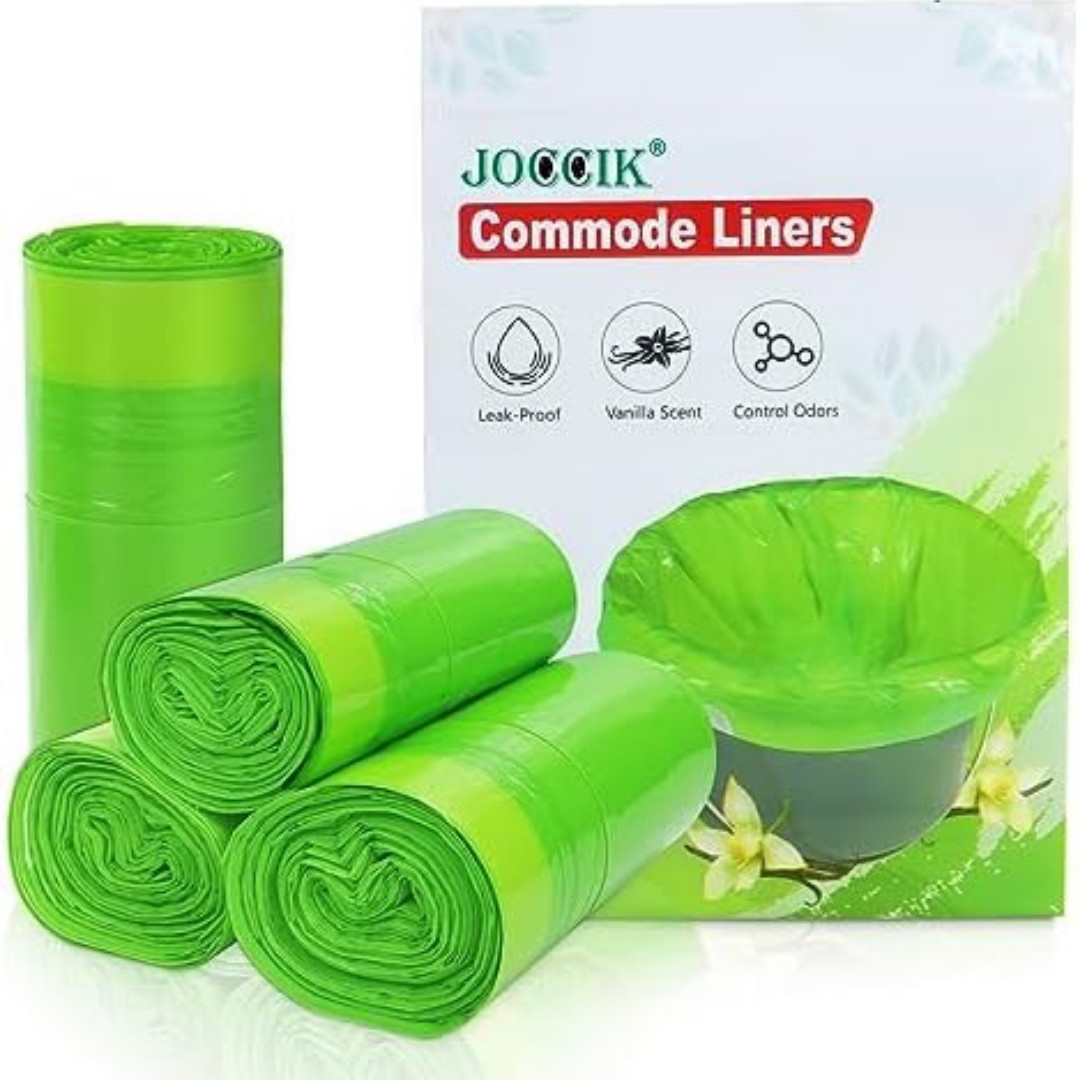 Commode Liners for Bedside Commode Vanilla Scented 100pcs Disposable Bags Univer