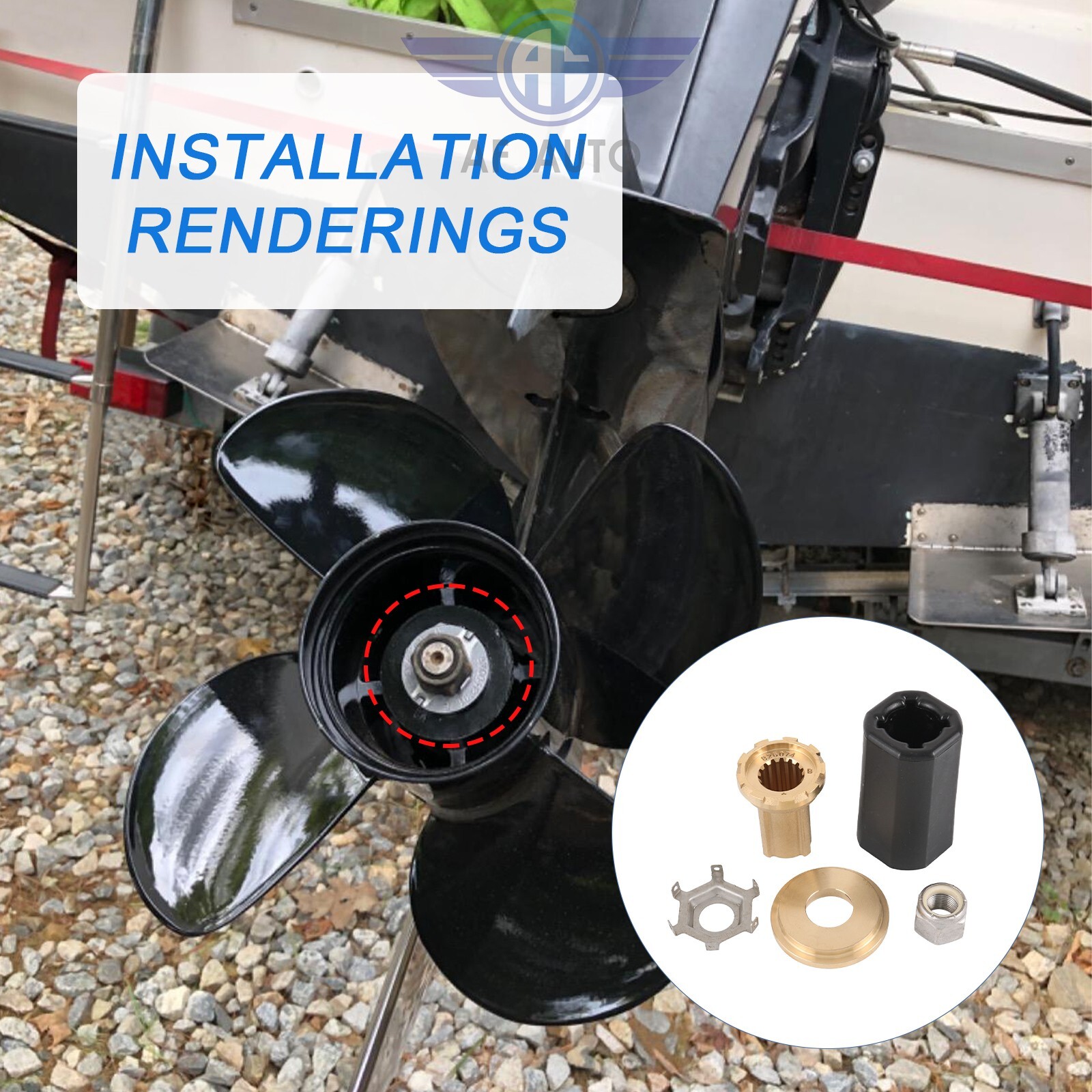 For Mercury MerCruiser Alpha Propeller Hub KIT Flo-Torq 2 II # 835257K1 835257Q1